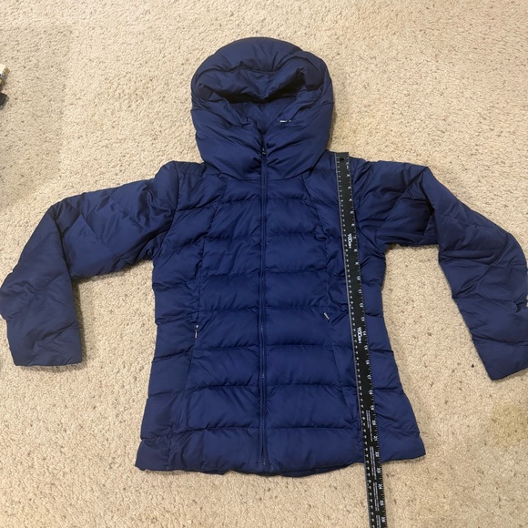 Patagonia Women’s 80% Goosedown Puffer Jacket Size Small Navy Blue - Picture 7 of 13